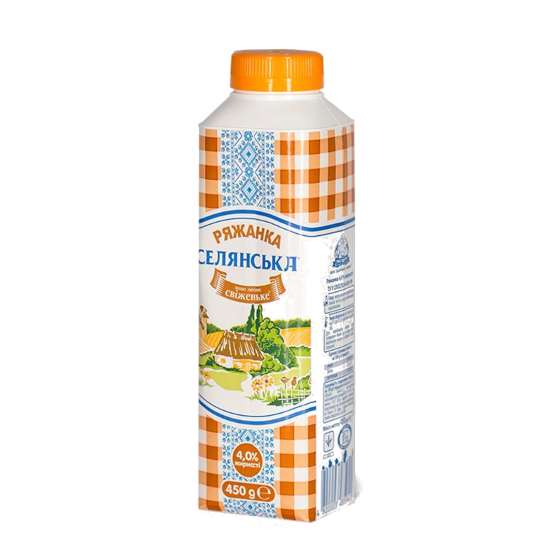 Ряжанка СЕЛЯНСЬКА 4%, 450 г